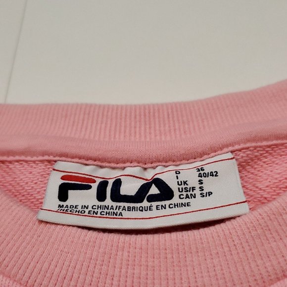 NWT Fila Evelyn Pink Pullover Sweatshirt Women’s Small Brand New With Tags - Picture 3 of 9